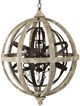 YHD Campion Distressed Khaki/Rustic Iron 5-Light Chandelier-0