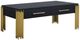 New Classic® Home Furnishings Empire Black Coffee Table with Gold Base-0