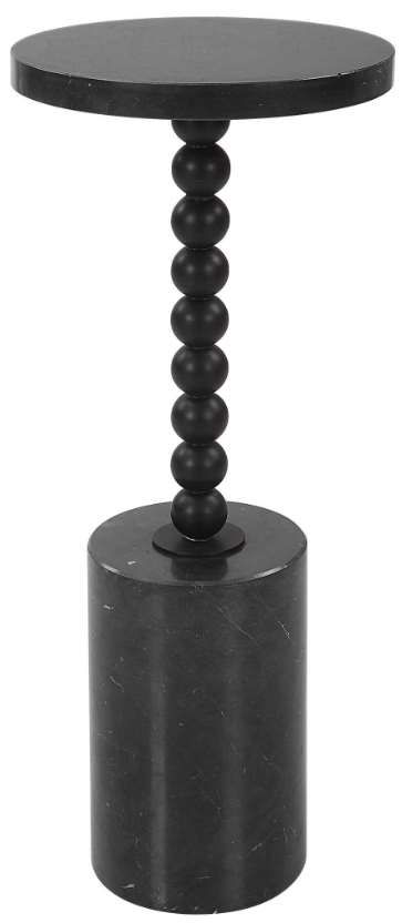 Uttermost® Bead Black Drink Table-0