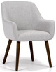 Korson Furniture Raz Sandstone/Espresso Tub Chair-0