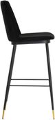 TOV Furniture Evora Black Set of 2 Velvet Counter Stool-3
