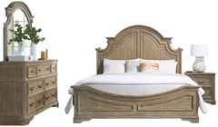 Liberty Furniture Magnolia Manor 4-Piece Weathered Bisque King Bedroom Set