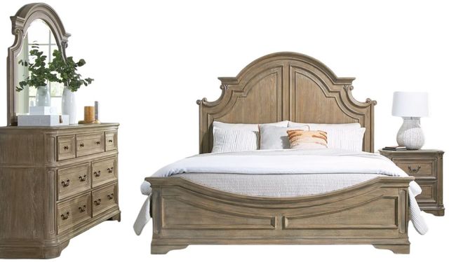 Liberty Furniture Magnolia Manor 4-Piece Weathered Bisque King Bedroom Set-0
