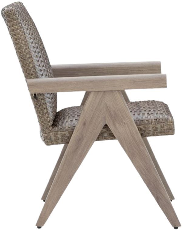 Signature Design by Ashley® Cliff Trails Beige Aluminum Outdoor Arm Chair-2