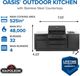 Napoleon OASIS® 700 Series 32" Matte Black Built-In Natural Gas Outdoor Kitchen Kit with Stainless Steel Countertops-1