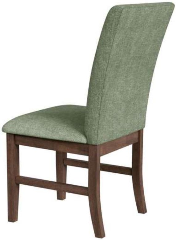 Elements International Santa Barbara Avocado/Walnut Dining Chair-4