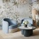 TOV Furniture Pamela Blue Tasseled Lounge Accent Chair-1