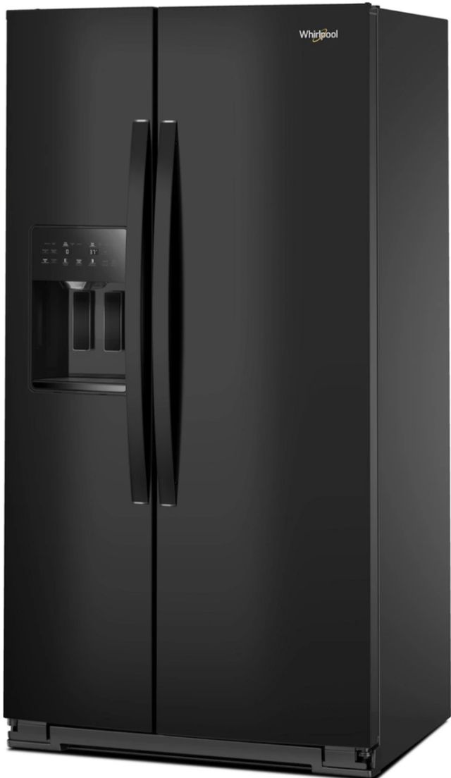 Whirlpool® 36" 21.0 Cu. Ft. Black Counter Depth Side-by-Side Refrigerator with TruCool™ System-3