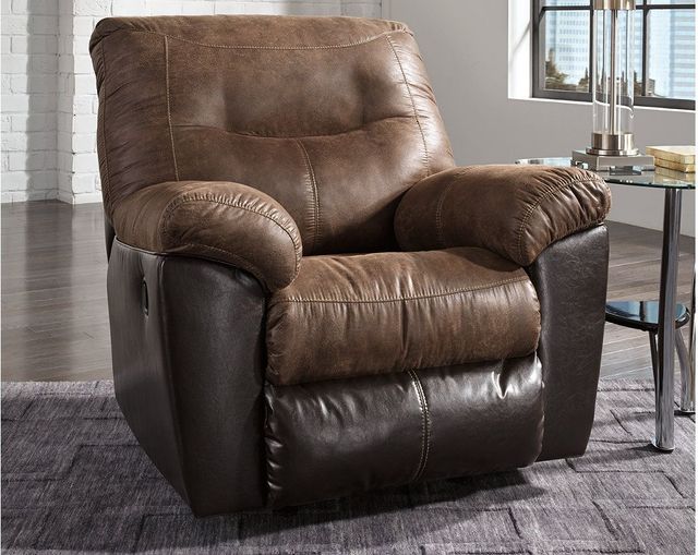 Signature Design by Ashley® Follett Coffee Rocker Recliner-1
