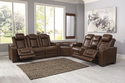 Signature Design by Ashley Backtrack 3-Piece Chocolate Power Reclining Sectional Sofa Signature Design by Ashley Backtrack 3-Piece Chocolate Power Reclining Sectional Sofa