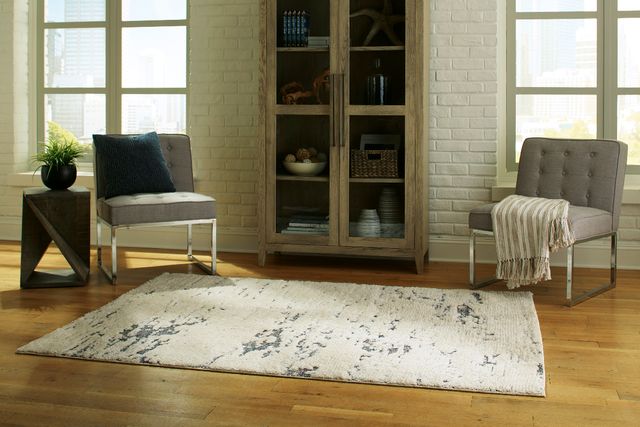 Signature Design by Ashley® Addylin Cream/Blue/Gray 5'x7' Medium Area Rug-3