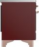 Ilve® Majestic III 36" Burgundy Pro Style Induction Range with Solid Door and Copper Trim-4
