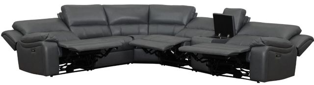 Homelegance® Falun Gray 6-Piece Modular Power Reclining Sectional-2