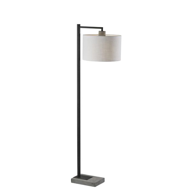 Adesso® Devin Black And Grey 300W Torchiere-0