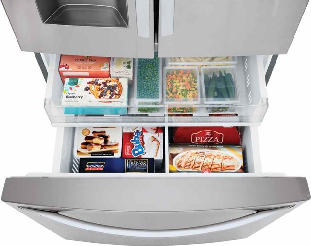LG 36" 27.7 Cu. Ft. PrintProof™ Stainless Steel Freestanding French Door Refrigerator-4