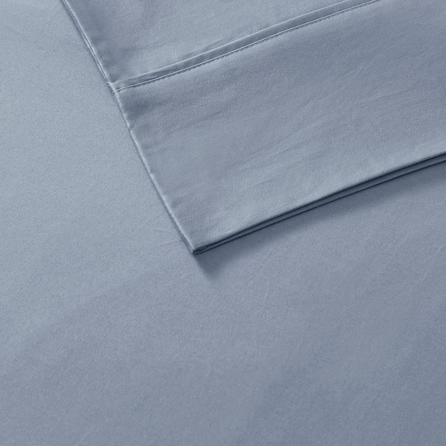 Olliix by Madison Park 525 Thread Count Blue King Cotton Rich Sheet Set-1