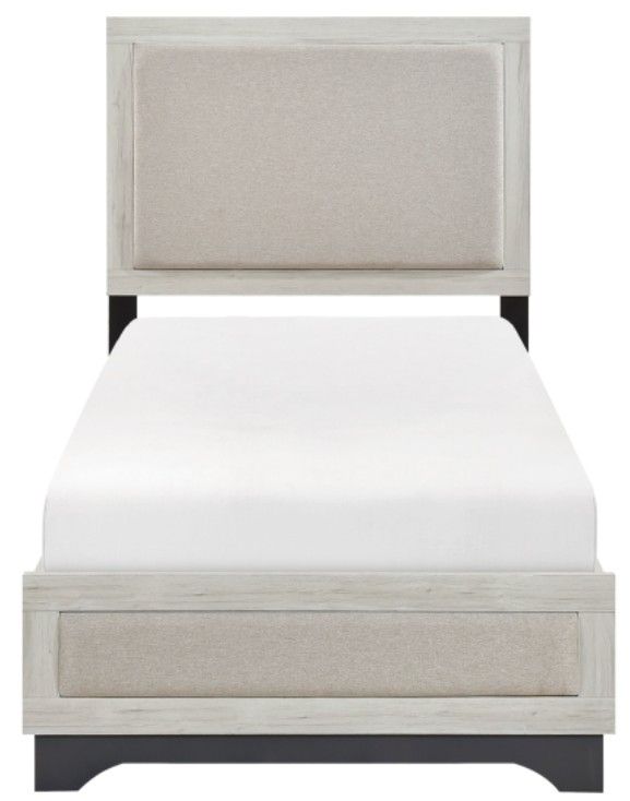Homelegance® Westport Beige Twin Platform Panel Bed-2