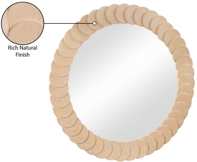 Meridian Furniture Revolve Natural Round Mirror-4