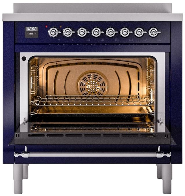 Ilve® Nostalgie II Series 36" Blue Pro Style Induction Range-1