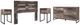 Signature Design by Ashley® Neilsville 4-Piece Multi Gray Queen Panel Headboard Set-0