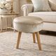 Stylecraft Oyster Beige Velvet Foot Stool-1