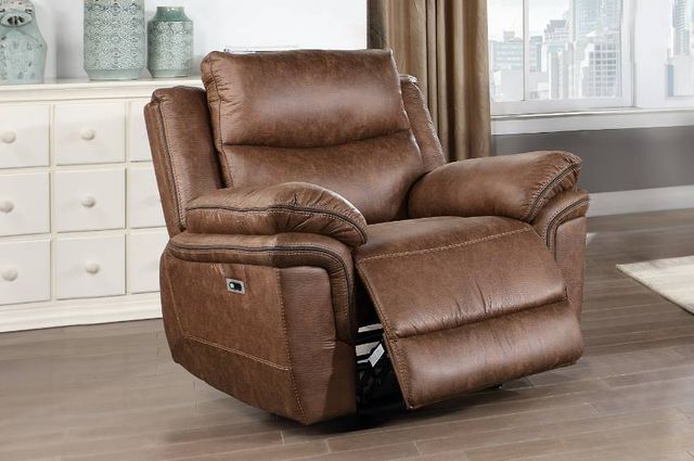 New Classic® Home Furnishings Ryland Brown Power Glider Recliner-1