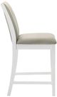 Armen Living Nolan Matte White/Misty Fog Bar Stool-1