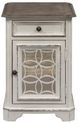 Liberty Furniture Magnolia Weathered Bark Chair Side Table with Antique White Base-0