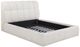 Coaster® Nollet Cream Queen Upholstered Platform Panel Bed-1