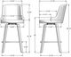 Amisco Customizable Diaz Swivel Counter Stool-2