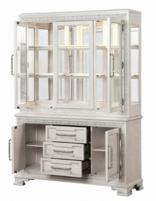 Furniture of America® Stella Mia Ivory Hutch and Buffet Set-2