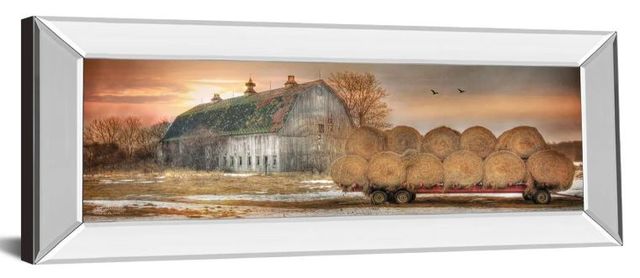 Classy Art Sunset on the Farm by Lori Dieter Mirror Framed Wall Art-0