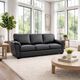 Dublin Collection Leather Sofa - Soft Black-1