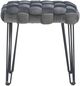 Powell® Neva Gray Square Ottoman Stool-1