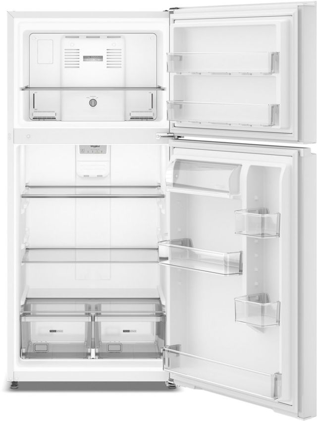 Whirlpool® 30" 19.3 Cu. Ft. White Top Freezer Refrigerator with Total Coverage Cooling-1