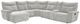 Homelegance® Tesoro 6-Piece Mist Gray Modular Manual Reclining Sectional-0