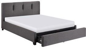 Mazin Furniture Aitana Graphite Queen Platform Bed-1