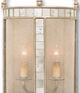 Currey & Company Corsica Harlow Silver Leaf Wall Sconce-1
