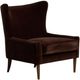 Four Hands Marlow Monte Chocolate Wing Chair-0