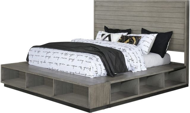 Coaster® Derbyshire Grey Oak California King Storage Bed-0