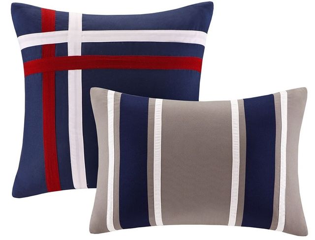 Olliix by Intelligent Design Caleb Blue Full/Queen Comforter Set-1