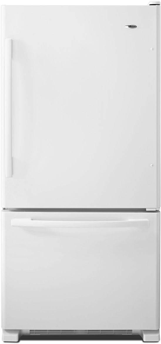 Amana® 33 in. 22.1 Cu. Ft. White Bottom Freezer Refrigerator