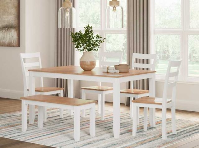 Signature Design by Ashley® Gesthaven 6-Piece Natural/White Dining Table Set-2