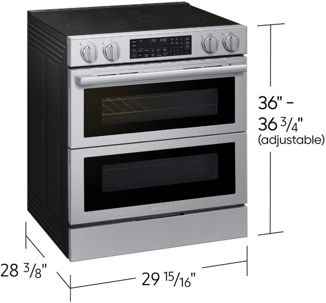 Samsung Bespoke 30" Fingerprint Resistant Stainless Steel Smart Slide-in Electric Range with Flex Duo™ Oven-2