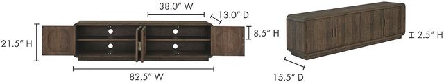 Moe's Home Collection Monterey Aged Brown Media Cabinet-3