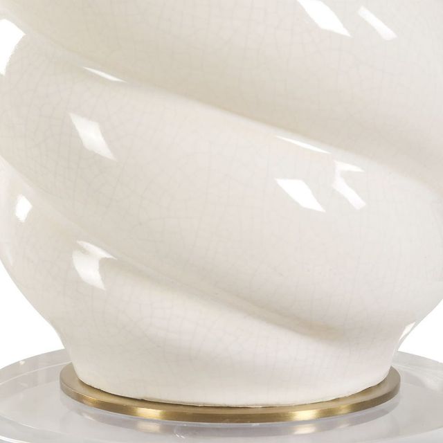 Uttermost® Anneli White Swirl Table Lamp-4