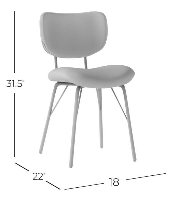 Jofran Inc. Urban Archive Owen Black/Gray Upholstered Side Chair-2