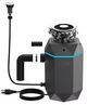 FORNO ACQUA® BrightDIAMOND 0.75 HP Continuous Feed Black Onyx Garbage Disposal with Surround LED and Integrated Air Switch-0