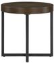 Steve Silver Co. Yukon Walnut End Table with Black Base-0