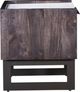 Moe's Home Collection Paloma Black Nightstand with White Marble Top-3